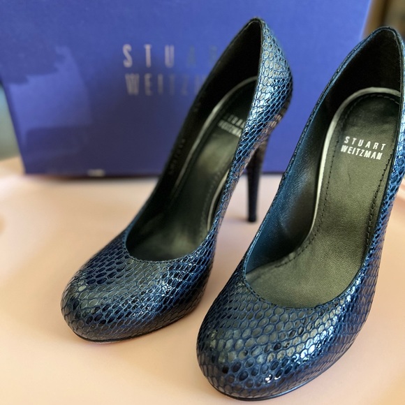 Stuart Weitzman Hello snake print stiletto heels - Picture 1 of 6